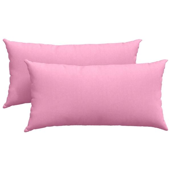 Sofakissen 2 pcs Rosa 80 x 40 cm Stoff