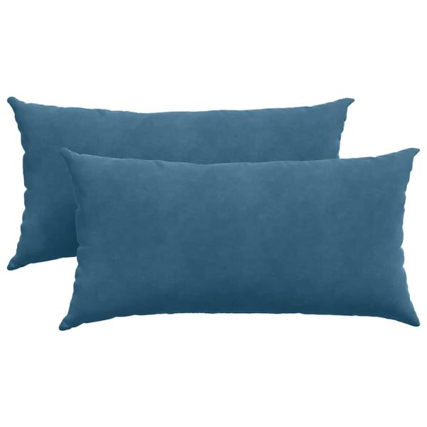 Sofakissen 2 pcs Blau 80 x 40 cm Cordstoff
