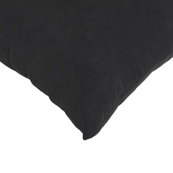 Sofakissen 2 Stück Schwarz 80 x 40 cm Cordstoff