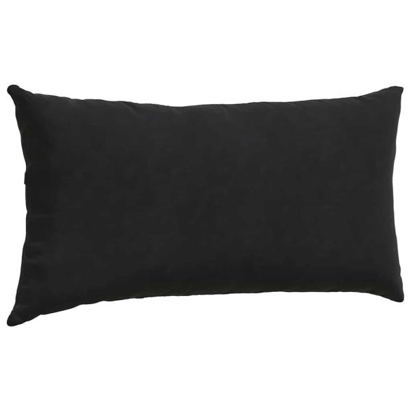Sofakissen 2 pcs Schwarz 80 x 40 cm Cordstoff
