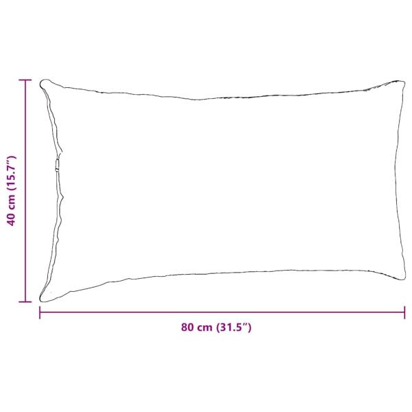 Sofakissen 2 Stück Braun 80 x 40 cm Cordstoff