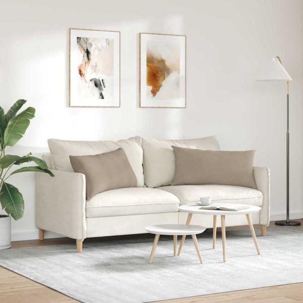 Sofa Kissen 2 pcs Taupe 80 x 40 cm