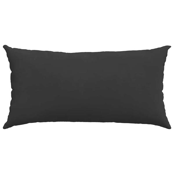 Sofa Kissen 2 pcs Schwarz 80 x 40 cm