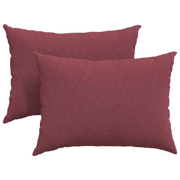 Sofakissen 2 pcs Weinrot 70 x 50 cm Stoff
