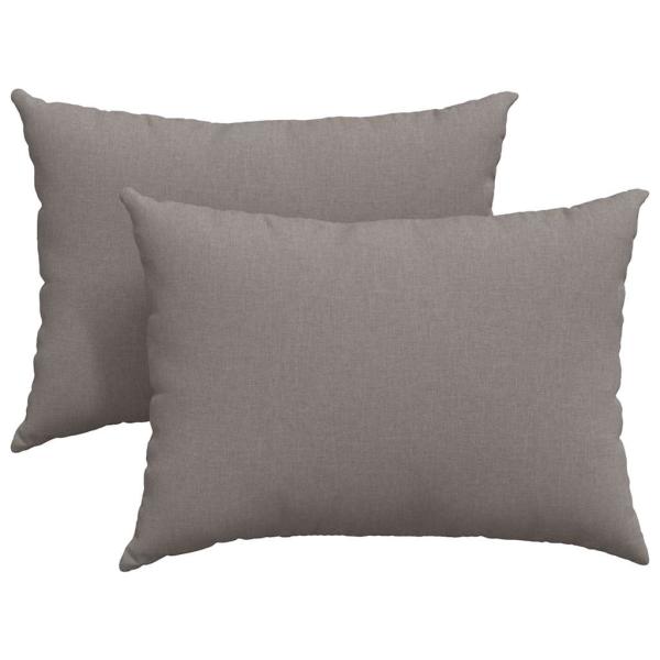 Sofakissen 2 pcs Taupe 70 x 50 cm Stoff