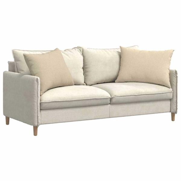 Sofakissen 2 pcs Creme 70 x 50 cm Stoff