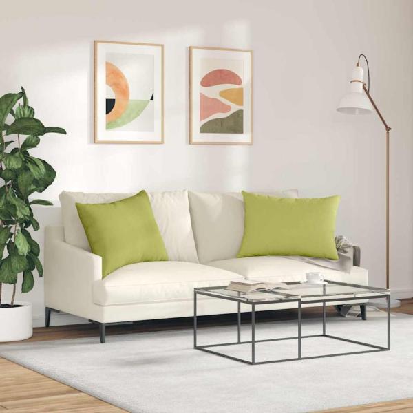 Sofakissen 2 pcs Hellgrün 70 x 50 cm Stoff