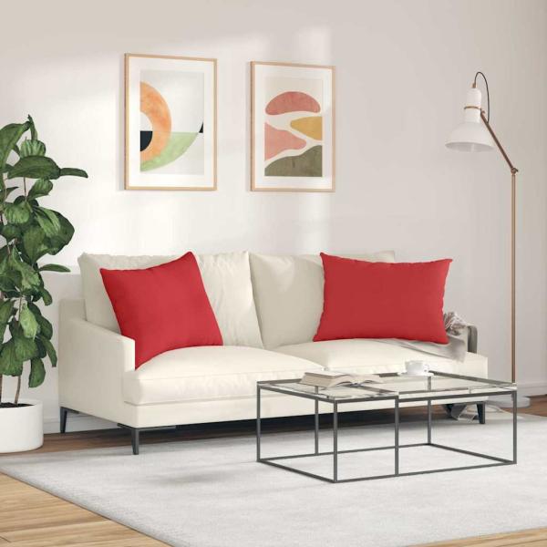 Sofakissen 2 pcs Rot 70 x 50 cm Stoff