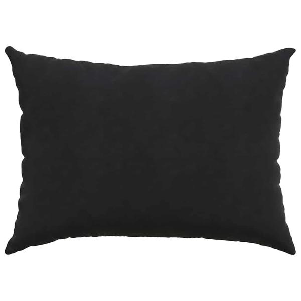 Sofakissen 2 pcs Schwarz 70 x 50 cm Cordstoff