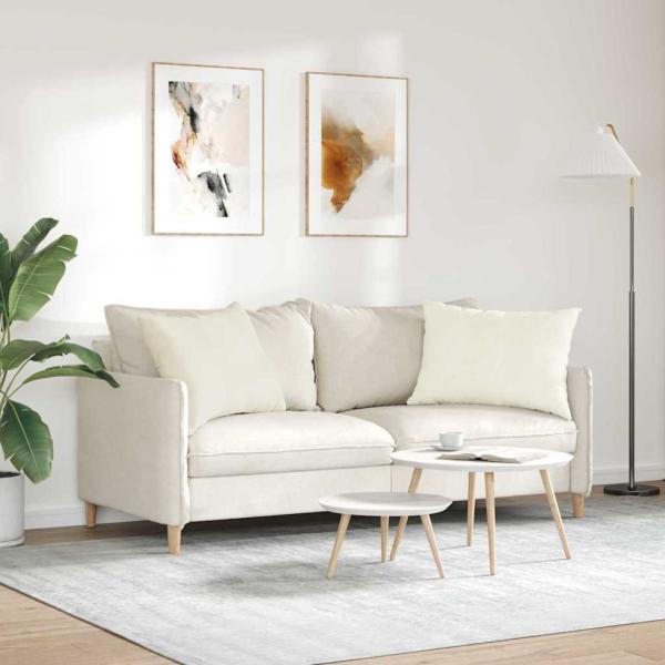 Sofakissen 2 pcs Creme 70 x 50 cm Cordstoff