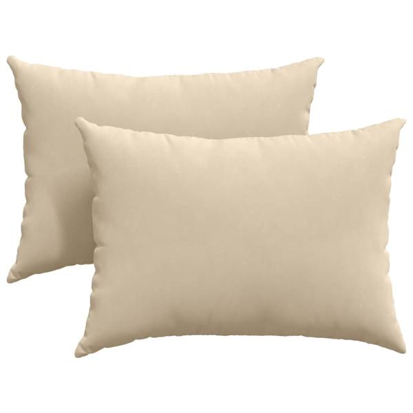 Sofa Kissen 2 pcs Creme 70 x 50 cm Stoff