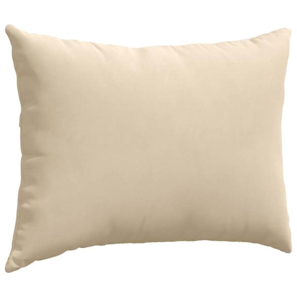 Sofa Kissen 2 pcs Creme 70 x 50 cm Stoff