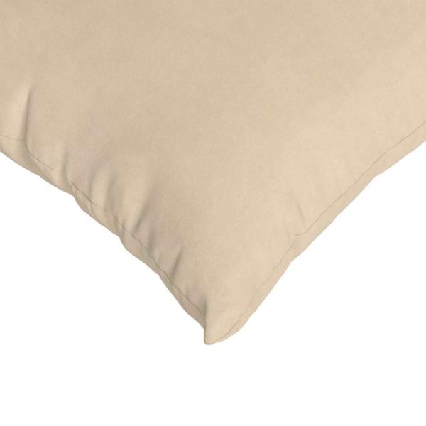 Sofa Kissen 2 pcs Creme 70 x 50 cm Stoff