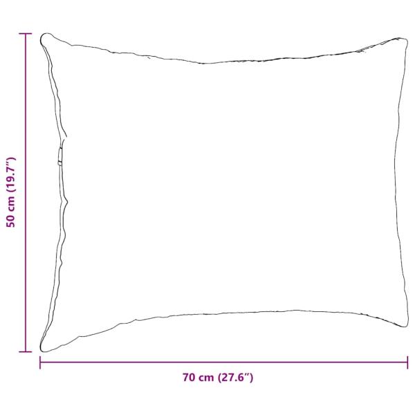 Sofa Kissen 2 pcs Creme 70 x 50 cm Stoff