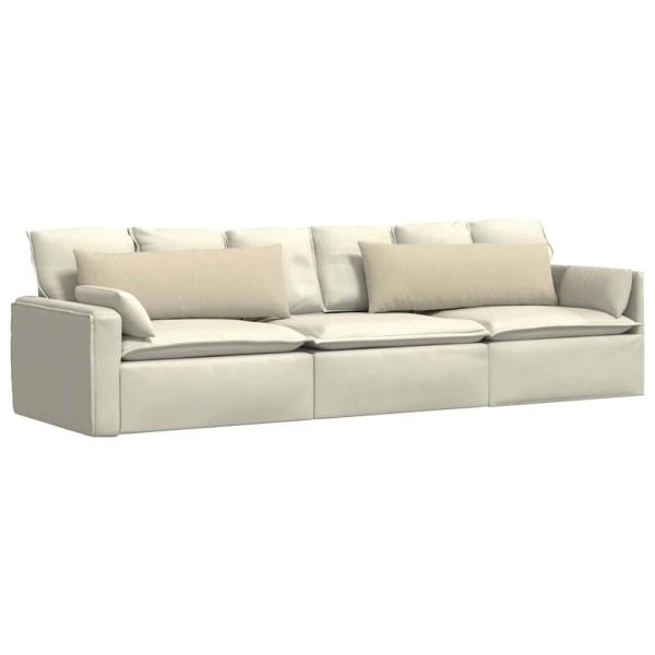 Sofakissen 2 pcs Creme 120 x 40 cm Stoff