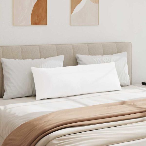 Sofakissen 2 pcs Weiß 120 x 40 cm Stoff