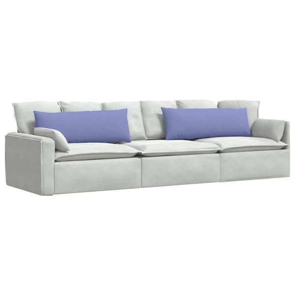Sofakissen 2 stk. Stoff Jeans blau 120 x 40 cm