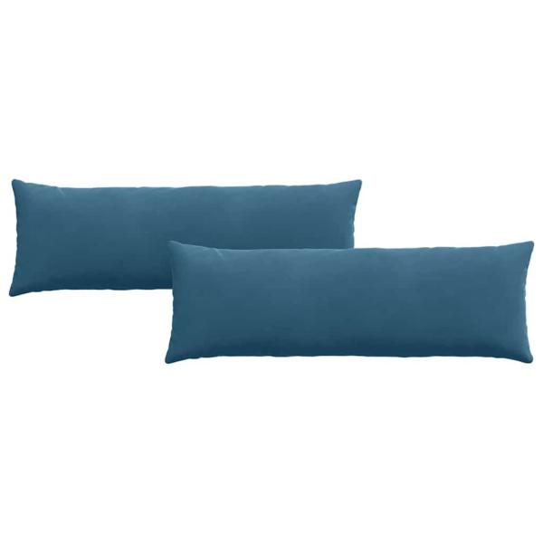 Sofakissen 2 pcs Blau 120 x 40 cm Cordstoff