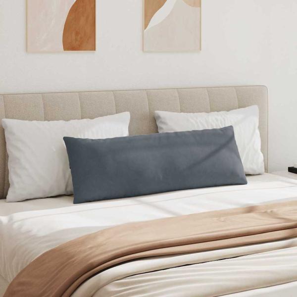 Sofakissen 2 pcs Dunkelgrau 120 x 40 cm Cordstoff