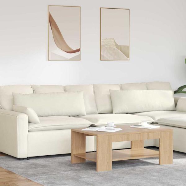 ARDEBO.de - Sofakissen 2 pcs Creme 120 x 40 cm Cordstoff