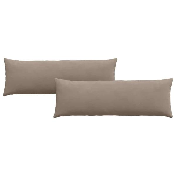 Sofa Kissen 2 pcs Taupe 120 x 40 cm Stoff