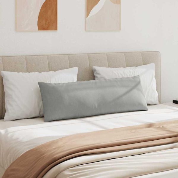 Sofa Kissen 2 pcs Hellgrau 120 x 40 cm Stoff
