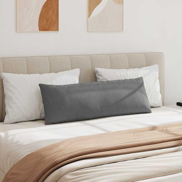 Sofa Kissen 2 pcs Dunkelgrau 120 x 40 cm Stoff