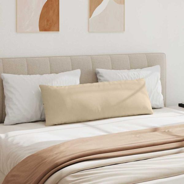 Sofa Kissen 2 pcs Creme 120 x 40 cm Stoff