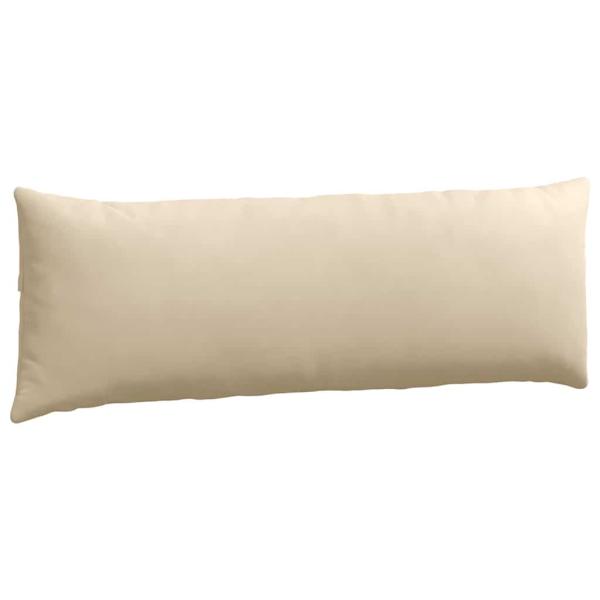 Sofa Kissen 2 pcs Creme 120 x 40 cm Stoff