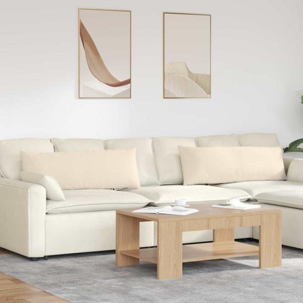 ARDEBO.de - Sofa Kissen 2 pcs Beige 120 x 40 cm Stoff
