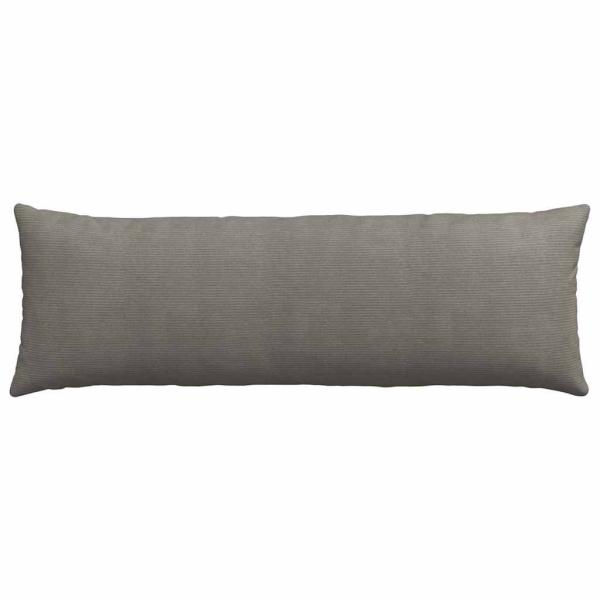 Sofakissen 2 Stück Hellgrau 120 x 40 cm Cordstoff