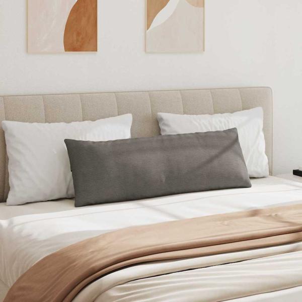 Sofakissen 2 pcs Hellgrau 120 x 40 cm Cordstoff