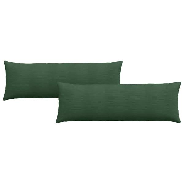 Sofakissen 2 pcs Dunkelgrün 120 x 40 cm Cordstoff