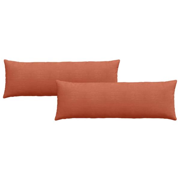 Sofakissen 2 pcs Rot-Orange 120 x 40 cm Cordstoff