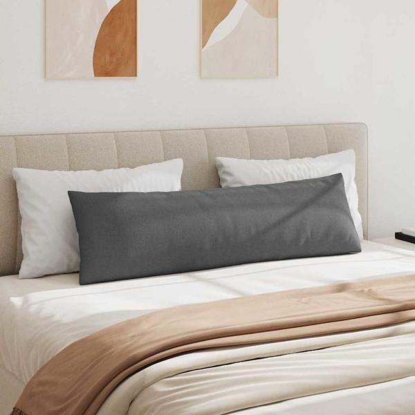 Sofakissen 2 pcs Dunkelgrau 145 x 40 cm Stoff