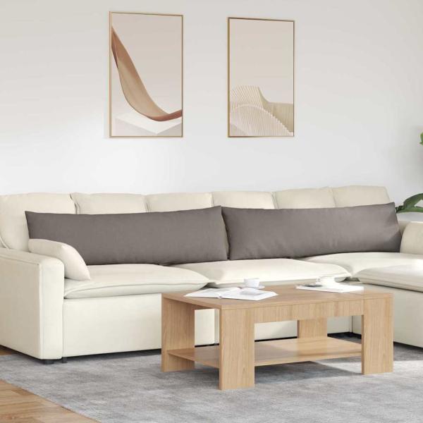 ARDEBO.de - Sofakissen 2 pcs Taupe 145 x 40 cm Stoff