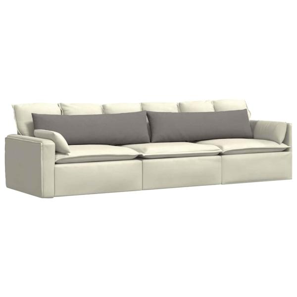 Sofakissen 2 pcs Taupe 145 x 40 cm Stoff