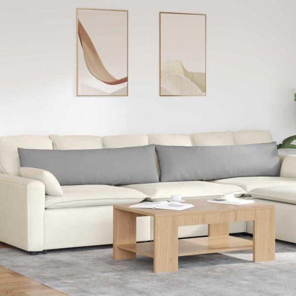 ARDEBO.de - Sofakissen 2 pcs Grau 145 x 40 cm Stoff