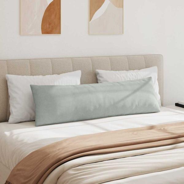 Sofakissen 2 pcs Hellgrau 145 x 40 cm Cordstoff