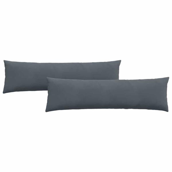 Sofakissen 2 pcs Dunkelgrau 145 x 40 cm Cordstoff