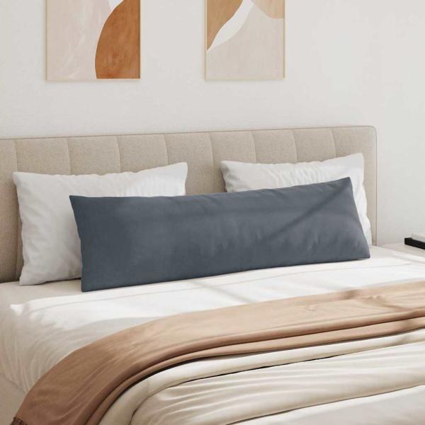 Sofakissen 2 pcs Dunkelgrau 145 x 40 cm Cordstoff