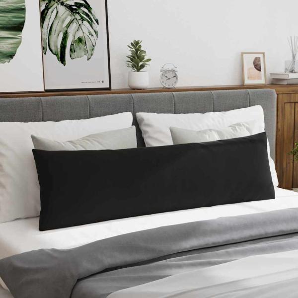 Sofakissen 2 pcs Schwarz 145 x 40 cm Cordstoff