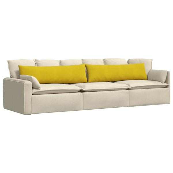 Sofakissen 2 pcs Gelb 145 x 40 cm Cordstoff
