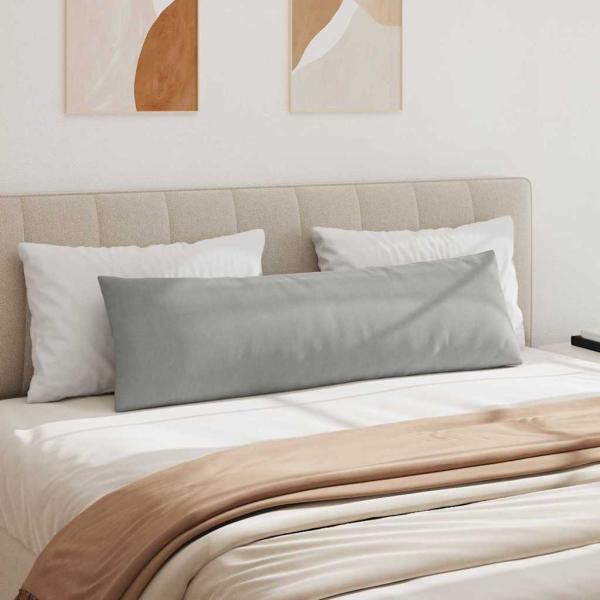 Sofa Kissen 2 pcs Hellgrau 145 x 40 cm Stoff