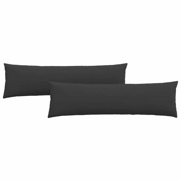 Sofa Kissen 2 pcs Schwarz 145 x 40 cm Stoff