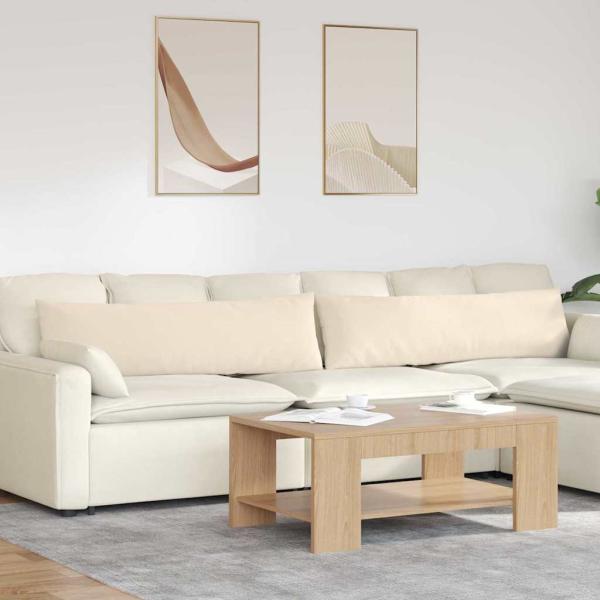 ARDEBO.de - Sofa Kissen 2 pcs Beige 145 x 40 cm Stoff