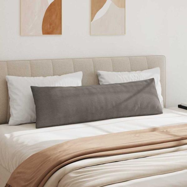 Sofakissen 2 pcs Hellgrau 145 x 40 cm Cordstoff