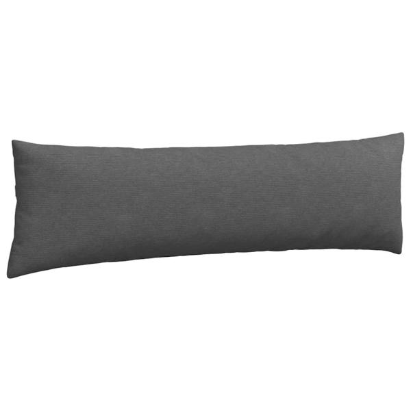 Sofakissen 2 pcs Dunkelgrau 145 x 40 cm Cordstoff