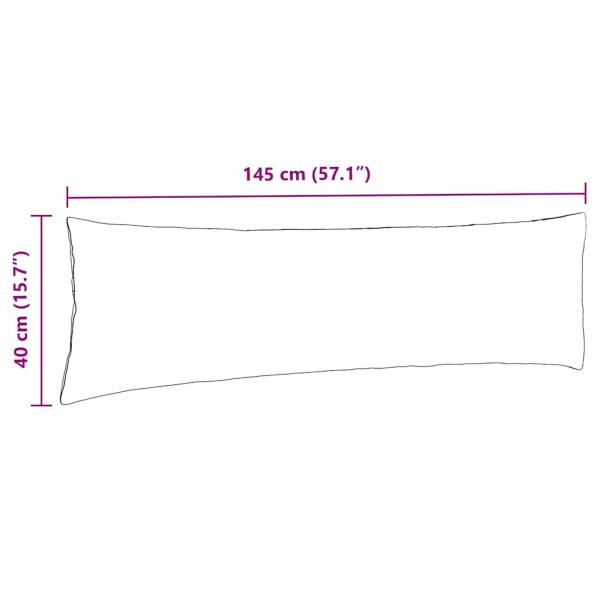 Sofakissen 2 pcs Dunkelgrau 145 x 40 cm Cordstoff
