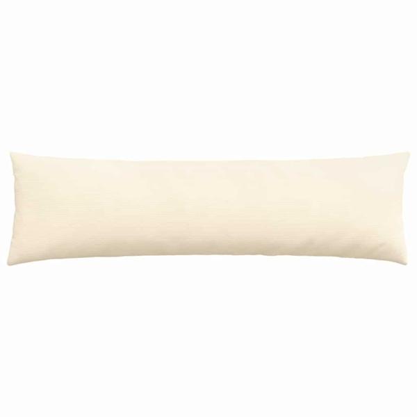 Sofakissen 2 Stück Creme 145 x 40 cm Cordstoff